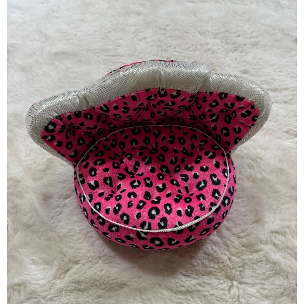 Justice Doll Chair Barbie Pink Leopard Print Y2K Plush Furniture Decor Girly